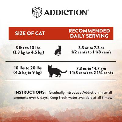 Show full view: Addiction Wild Islands Forest Meat Premium Venison & Beef Grain-Free Canned Wet Cat Food, 6.5-oz can, case of 24 slide 9 of 11