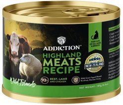 Addiction Wild Islands Highland Meats Premium Lamb & Beef Grain-Free Canned Wet Cat Food, 6.5-oz can, case of 24