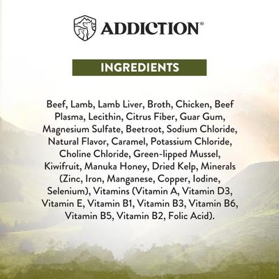 Show full view: Addiction Wild Islands Highland Meats Premium Lamb & Beef Grain-Free Canned Wet Cat Food, 6.5-oz can, case of 24 slide 7 of 11