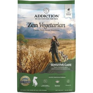 Addiction Zen Vegetarian Plant Based Skin & Coat Health Dry Dog Food, 20-lb bag