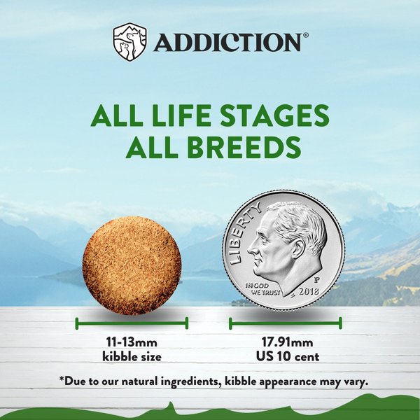 Show full view: Addiction Zen Vegetarian Plant Based Skin & Coat Health Dry Dog Food, 20-lb bag slide 4 of 10
