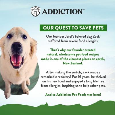 Show full view: Addiction Zen Vegetarian Plant Based Skin & Coat Health Dry Dog Food, 20-lb bag slide 10 of 10