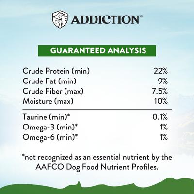 Show full view: Addiction Zen Vegetarian Plant Based Skin & Coat Health Dry Dog Food, 20-lb bag slide 7 of 10