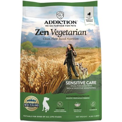 Addiction Addiction Zen Vegetarian Plant Based Skin & Coat Health Dry Dog Food, 4-lb bag