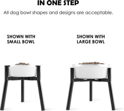 ADENGL Adjustable Metal Raised Dog Bowl Stand, Black, Medium slide 2 of 6