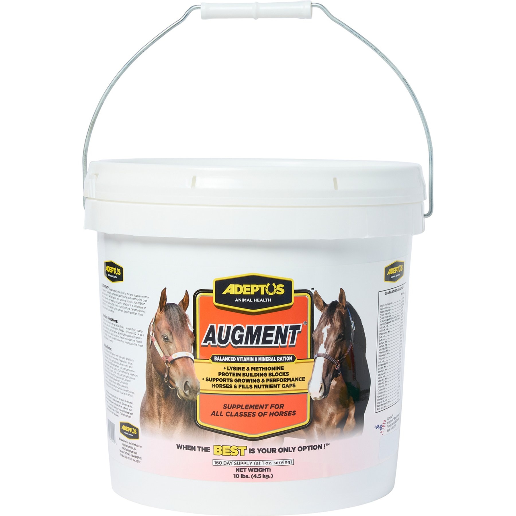 Adeptus Augment Vitamin & Mineral Balancer Powder Horse Supplement, 10-lb tub
