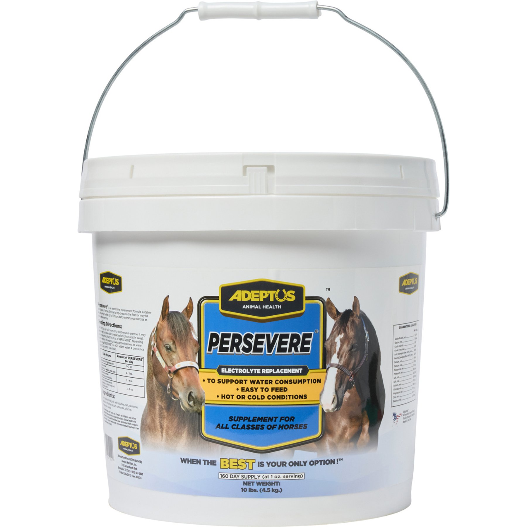 Adeptus Persevere Electrolytes Horse Supplement, 10-lbs tub