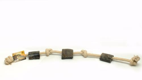 Show full view: Advance Pet Product Cotton Jute Rope Tug Toy with Buffalo Horn X-Large Dog Natural Chew Treats, X-Large slide 1 of 2