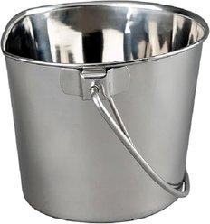 Advance Pet Product Heavy Stainless Steel Flat Bucket, Medium Large: 6-qt slide 2 of 2