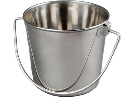 Show full view: Advance Pet Product Heavy Stainless Steel Round Bucket, 1-qt slide 1 of 2