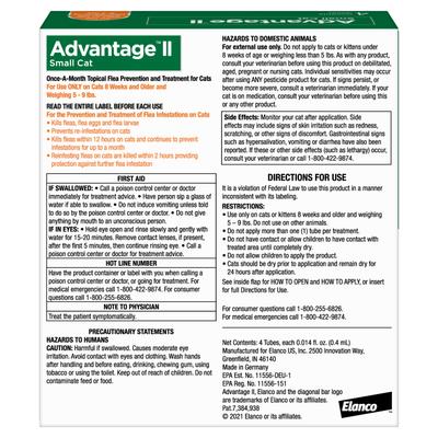 Advantage II Flea Spot Treatment for Cats, 5-9 lbs, & Ferrets