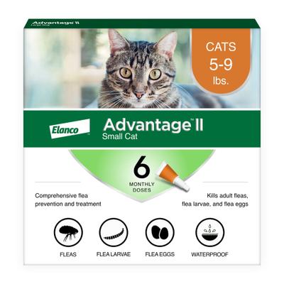 Show full view: Advantage II Flea Spot Treatment for Cats, 5-9 lbs, 6 Doses (6-mos. supply) slide 1 of 10