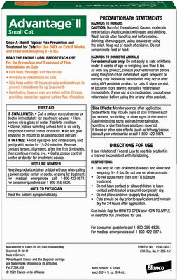 Show full view: Advantage II Flea Spot Treatment for Cats, 5-9 lbs, & Ferrets + Household Spot & Crevice Spray slide 3 of 10