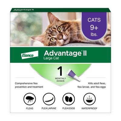 Show full view: Advantage II Flea Spot Treatment for Cats, over 9 lbs, 1 Dose (1-mo. supply) slide 1 of 10
