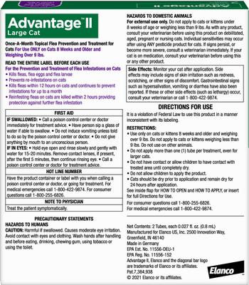 Show full view: Advantage II Flea Spot Treatment for Cats, over 9 lbs, 2 Doses (2-mos. supply) slide 2 of 10