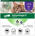 Advantage II Flea Spot Treatment for Cats, over 9 lbs, 6 Doses (6-mos. supply)