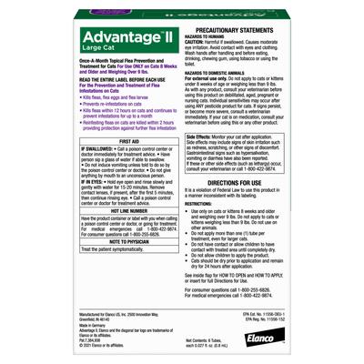 Show full view: Advantage II Flea Spot Treatment for Cats, over 9 lbs, 6 Doses (6-mos. supply) slide 2 of 10