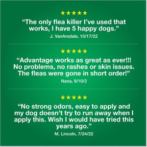 Advantage II Flea Spot Treatment for Dogs, over 55 lbs, 6 Doses (6-mos. supply)