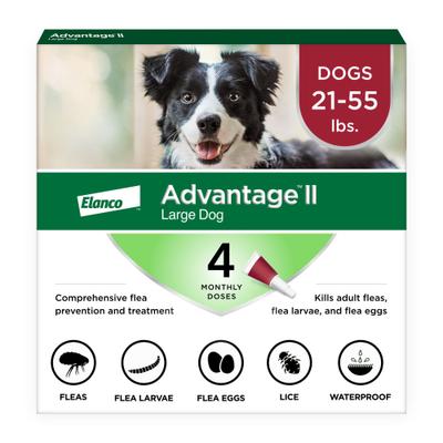 Show full view: Advantage II Flea Treatment for Dogs, 21-55 lbs, 4 Doses (4-mos. supply) slide 1 of 10