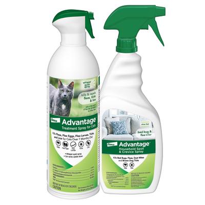 Show full view: Advantage II Topical & Home & Yard Flea & Tick Spray for Cats + Household Spot & Crevice Spray slide 1 of 7