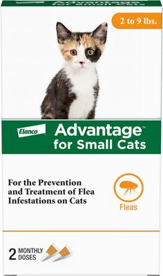 Show full view: Advantage Topical Flea Prevention for Small Cats, 2-9 lbs, 2-Monthly Treatments slide 1 of 10