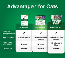 Advantage Topical Flea Prevention for Small Cats, 2-9 lbs, 2-Monthly Treatments slide 2 of 9