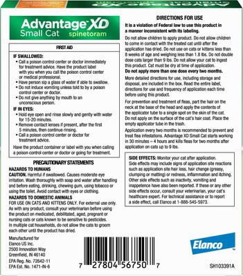 Show full view: Advantage XD Small Cat Treatment, 4 count slide 2 of 9