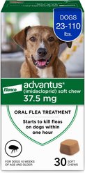 Advantus Flea Oral Treatment for Dogs, 23-110 lbs, 30 Soft Chews
