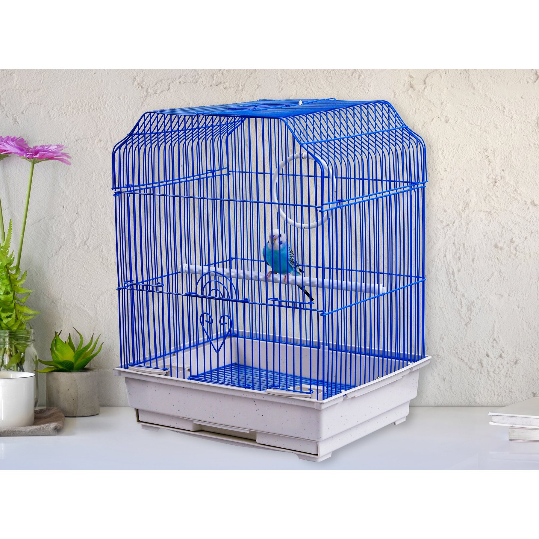 A&E Cage Company 17-in Ornate Top Bird Cage, Small, Black