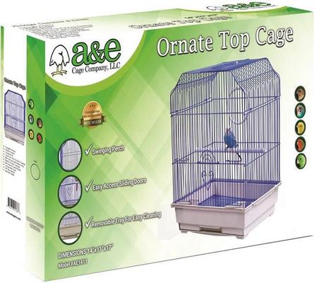 Show full view: A&E Cage Company 17-in Ornate Top Bird Cage, Small, Black slide 4 of 5