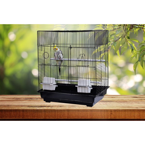 A&E Cage Company 16-in House Top Bird Cage, Black, Small