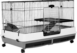 A&E Cage Company 26-in Deluxe 2-Tier Small Animal Cage, Black slide 2 of 3
