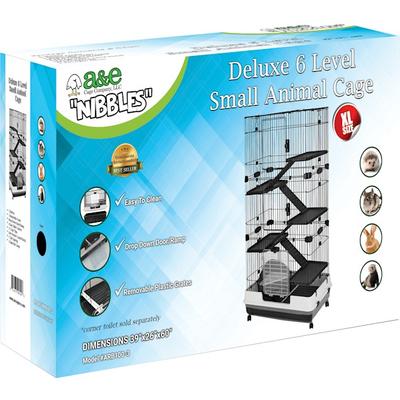 Show full view: A&E Cage Company 60-in Extra-Large Deluxe 6-Tier Small Animal Cage, Black slide 3 of 3