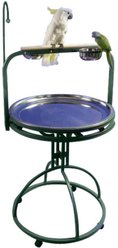 A&E Cage Company Bird Stand with Toy Hook, Black