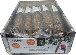 A&E Cage Company Cardinal's Select Seed Stick Wild Bird Treats, 0.37-lb box, 10 count