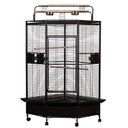 A&E Cage Company Corner Play Top Bird Cage, Black, Large