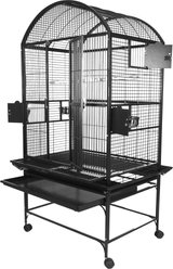 A&E Cage Company Dome Top Bird Cage, Black, Medium