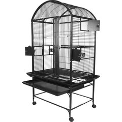 A&E Cage Company Dome Top Bird Cage, Black, Medium