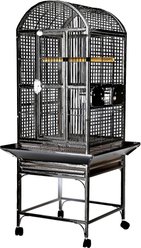 A&E Cage Company Dome Top Bird Cage, Black, X-Small