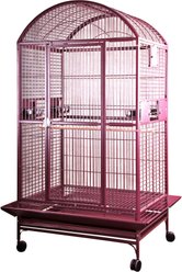 A&E Cage Company Dome Top Bird Cage, Burgundy, Medium