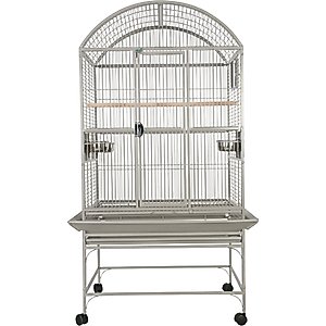 A&E Cage Company Dome Top Bird Cage, Platinum, Medium