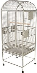 A&E Cage Company Dome Top Bird Cage, Platinum, Small