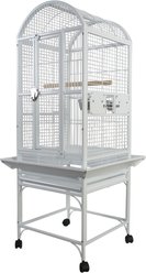 A&E Cage Company Dome Top Bird Cage, White, X-Small