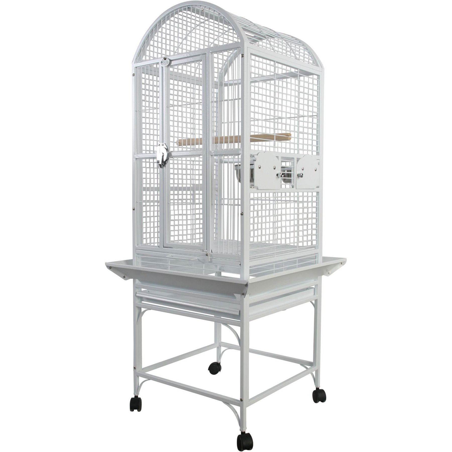 A&E Cage Company Dome Top Bird Cage, White, X-Small