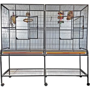 A&E Cage Company Double Flight Bird Cage & Divider