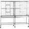 Show in main carousel: A&E Cage Company Double Flight Bird Cage & Divider, Platinum slide 1 of 3