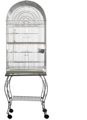 Show full view: A&E Cage Company Economy Dome Top Bird Cage, Platinum slide 2 of 5