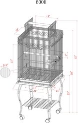 A&E Cage Company Economy Play Top Bird Cage, White slide 2 of 3