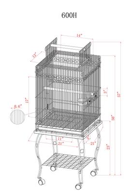Show full view: A&E Cage Company Economy Play Top Bird Cage, White slide 2 of 4