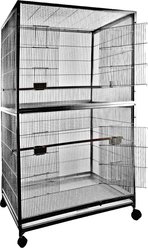 A&E Cage Company Extra Large Flight Bird Cage, Black